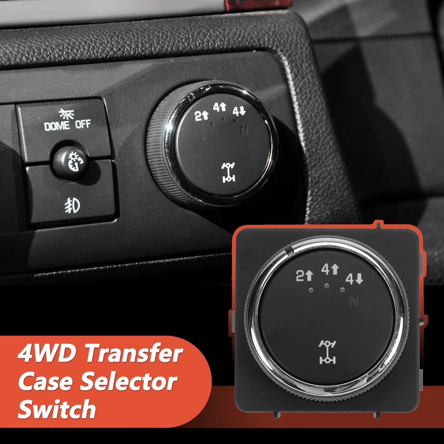 Transfer Case Selector Switch for Chevrolet Silverado 1500 (2007–2013) No.15913725/20972859