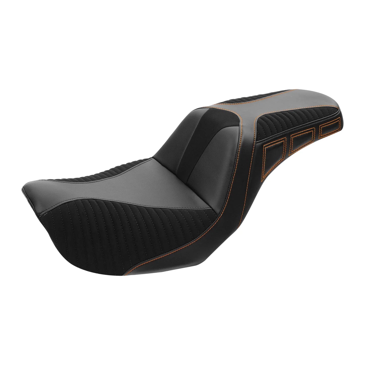 Black Brown Rider Passenger Seat for Harley Dyna Low Rider FXDL (2006-2017)