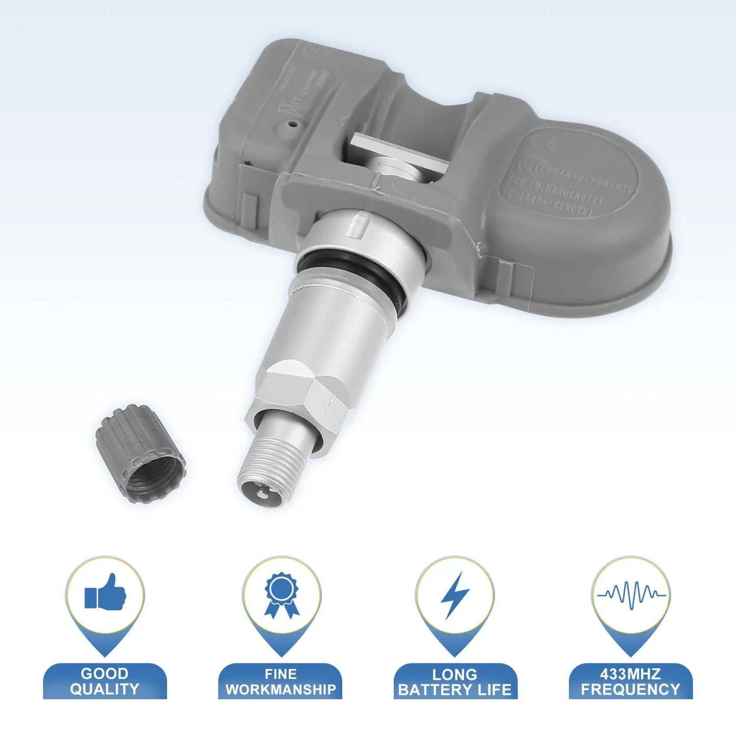 4 x Tire Pressure Sensors TPMS 433MHz for Mercedes-Benz W204 W205 (2010-2020)