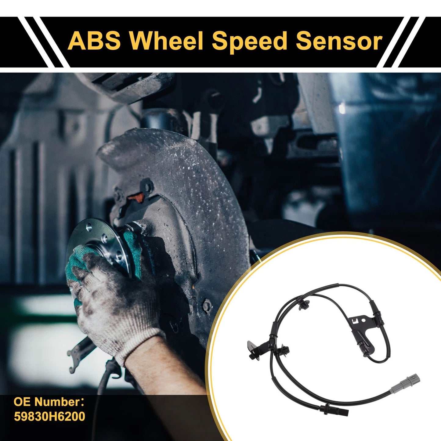 ABS Wheel Speed Sensor No. 59830H6200 for Hyundai Ix35 (2018–2023) 1Pc Right Front