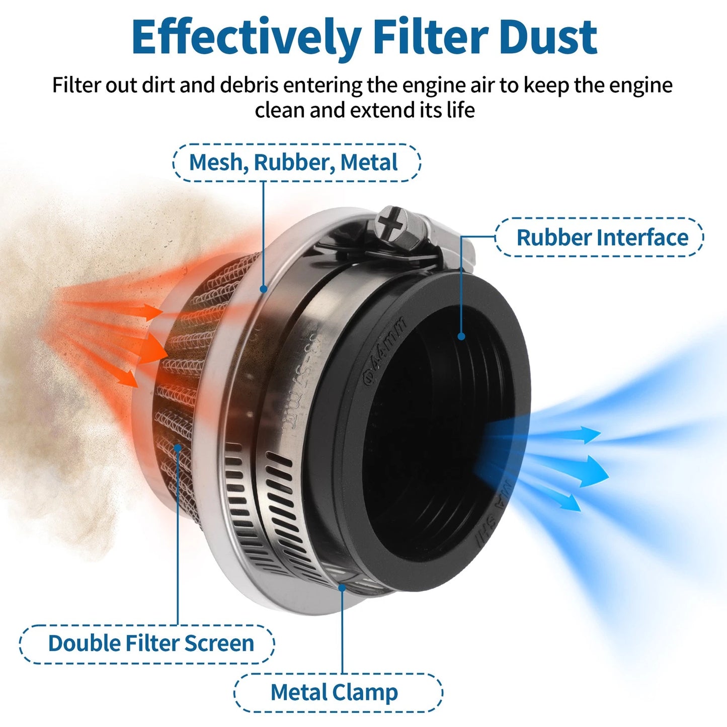 Air Filter for Motorcycle (44mm)