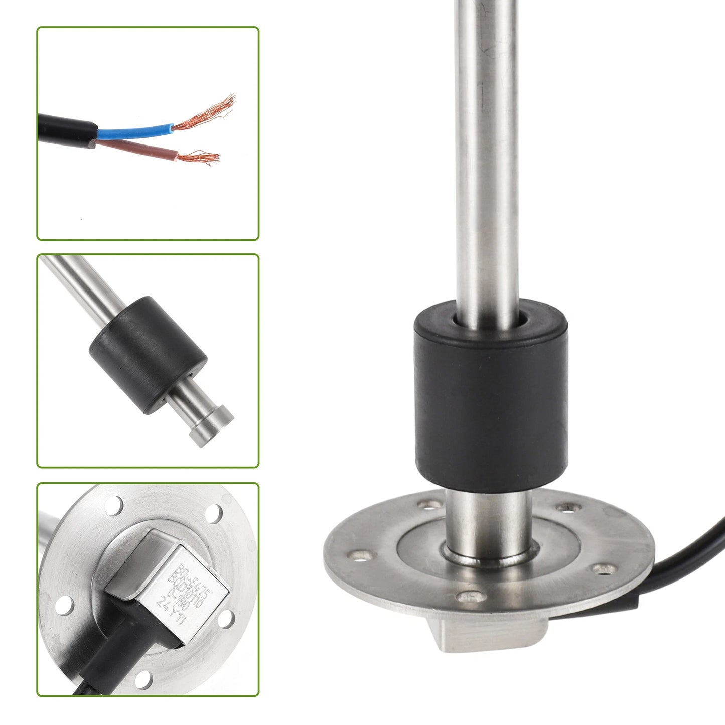 Fuel Sending Unit and Gauge Kit 0-190 Ohm for Boat Car Vehicle (0-190)