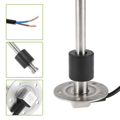Fuel Sending Unit and Gauge Kit 0-190 Ohm for Boat Car Vehicle (0-190)