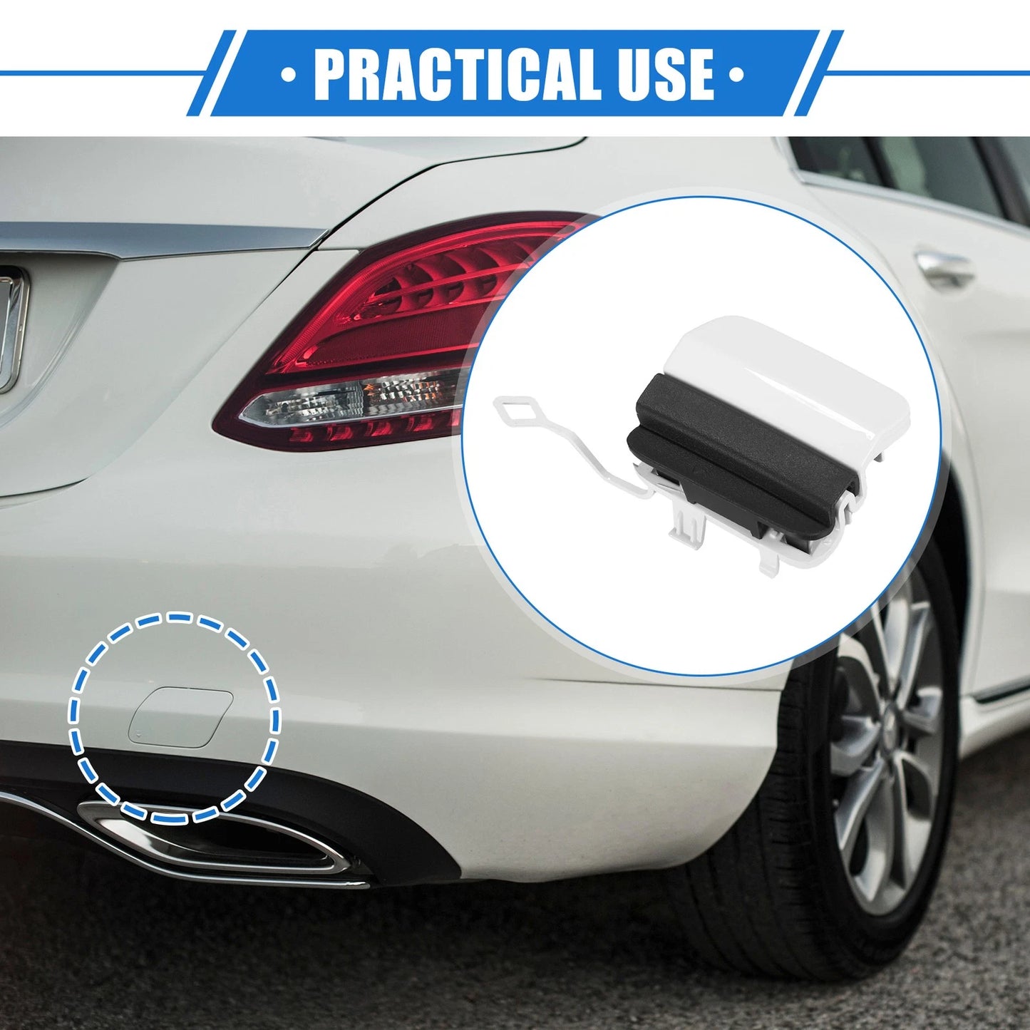 Tow Hook Cap for Mercedes-Benz C300 Sport (2019–2021) White