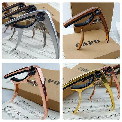 7 Colors Zinc Alloy Guitar Capo with String Puller for Acoustic Guitar