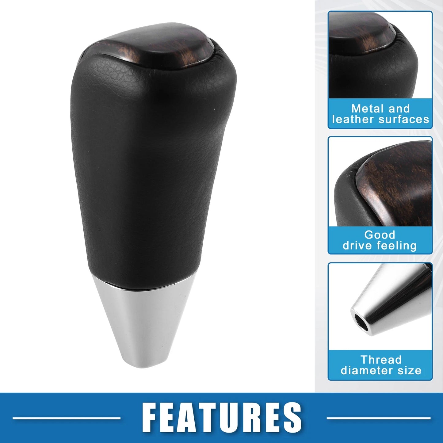 Gear Shift Knob for Toyota Land Cruiser (2016–2021) Gold Tone Black