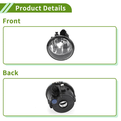 1 Pc Right Fog Light Grill for BMW X6 (2013-2015) Clear Black