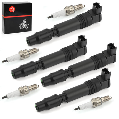 Set of 4 Ignition Coils with Iridium Spark Plugs for Honda CBR600F F4i (2002–2006)