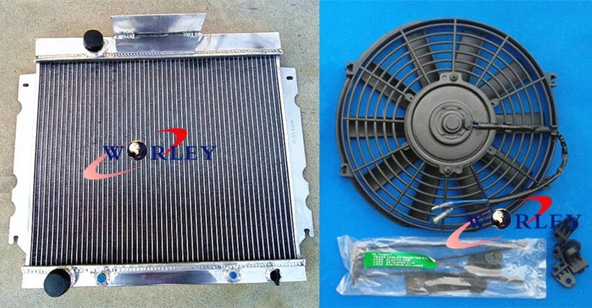 3 Rows Aluminum Alloy Radiator with Fan for Chrysler Valiant (1962–1976)