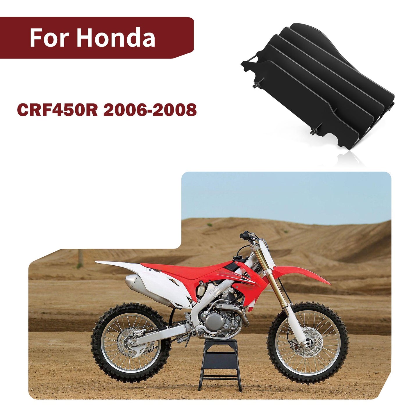 Left Radiator Grill Louver Guard for Honda CRF450R (2006–2008)