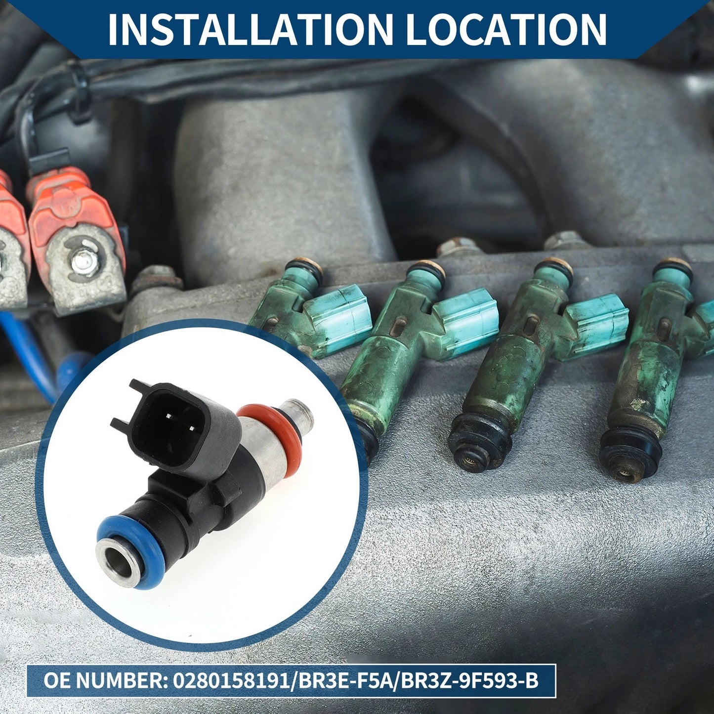 Fuel Injector No. 0280158191 for Ford Explorer (2011–2019)
