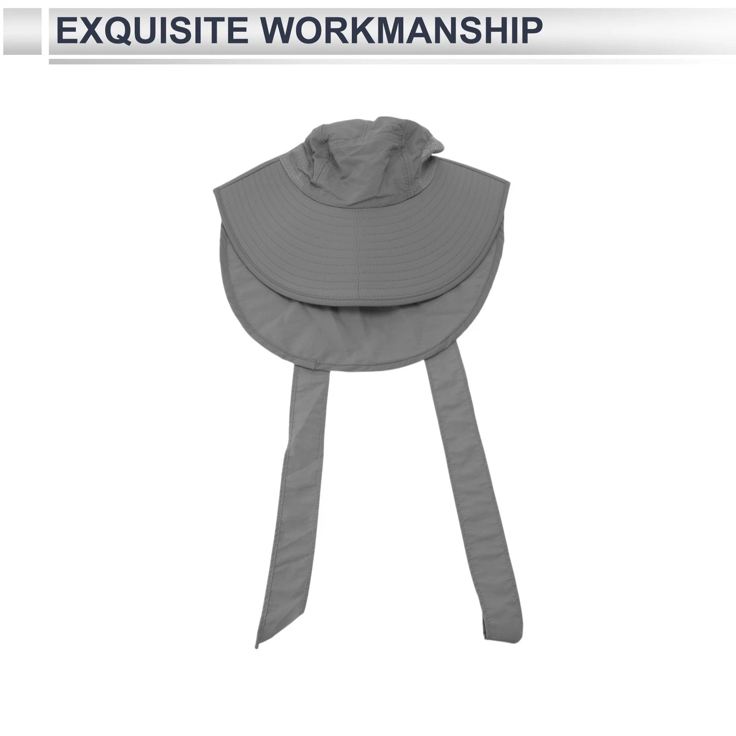 Neck Protection Cycling Hat Sweat Wicking Light Gray 28x40cm (2023)
