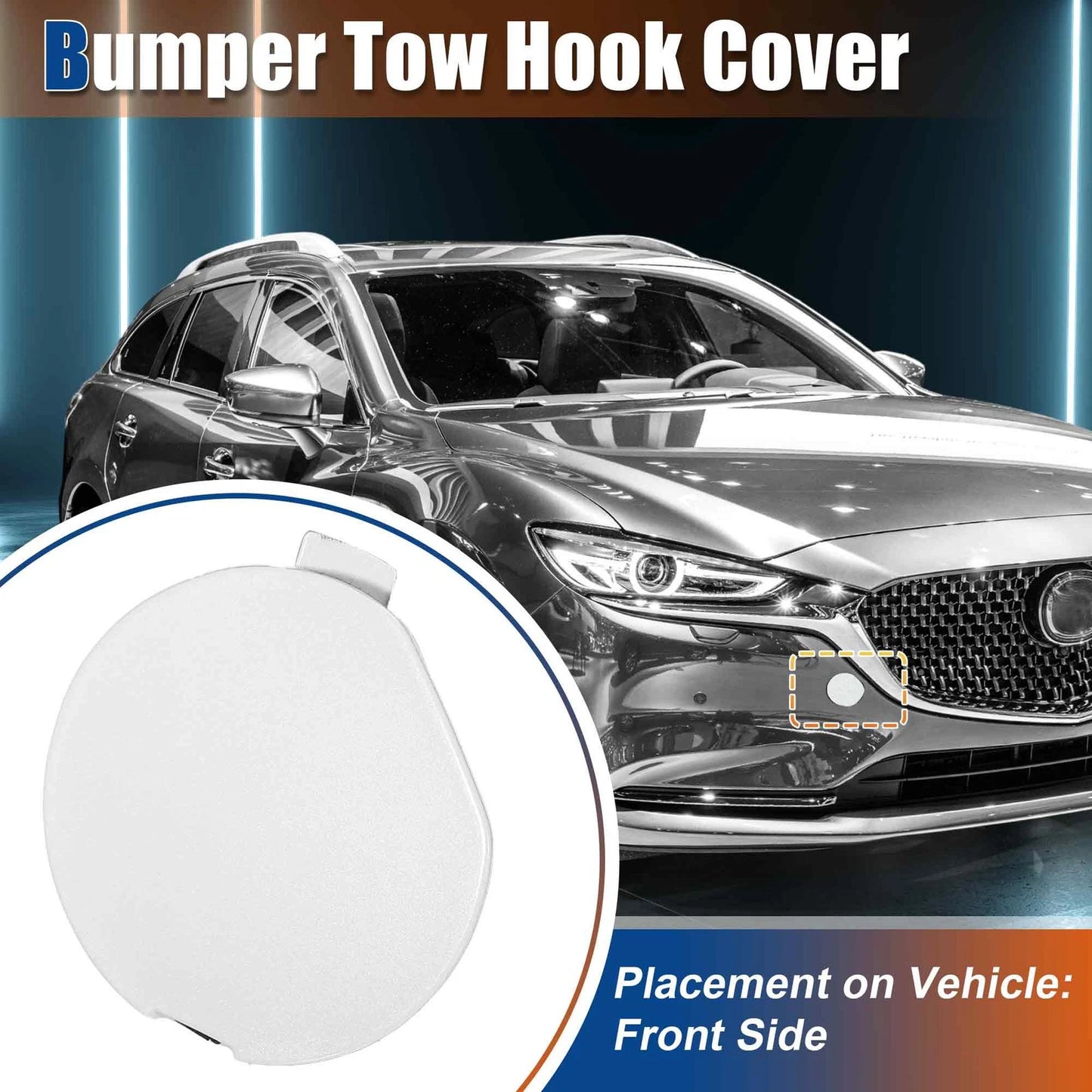 Tow Hook Cover for Mazda 6 Atenza (2018–2021) No.GW6T50A11AA White