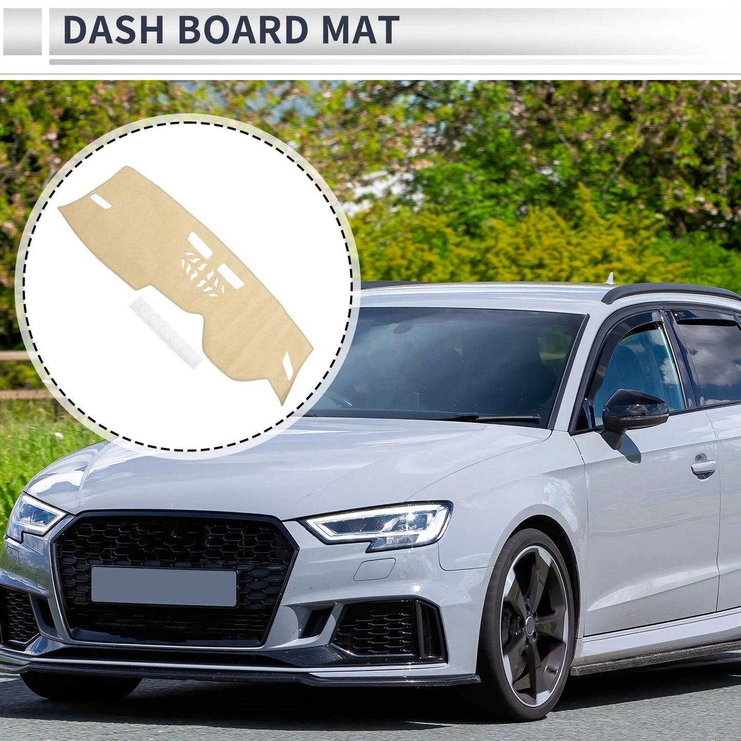 Dashboard Cover Mat for Volkswagen Golf 8 (2021–2024) Sun Protector Beige