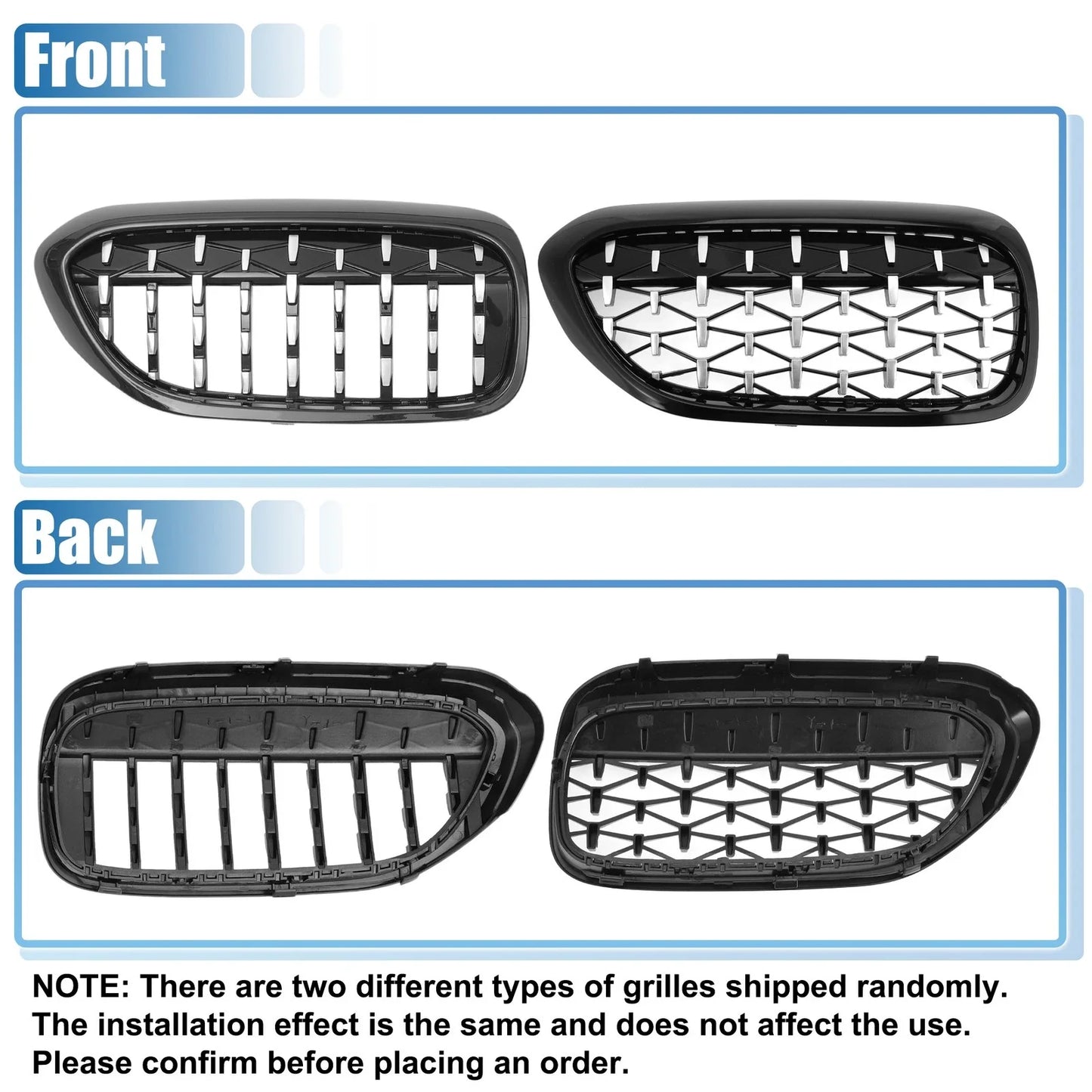 1 x Front Hood Bumper Grille for BMW 530e 530i 540d 540i xDrive G30