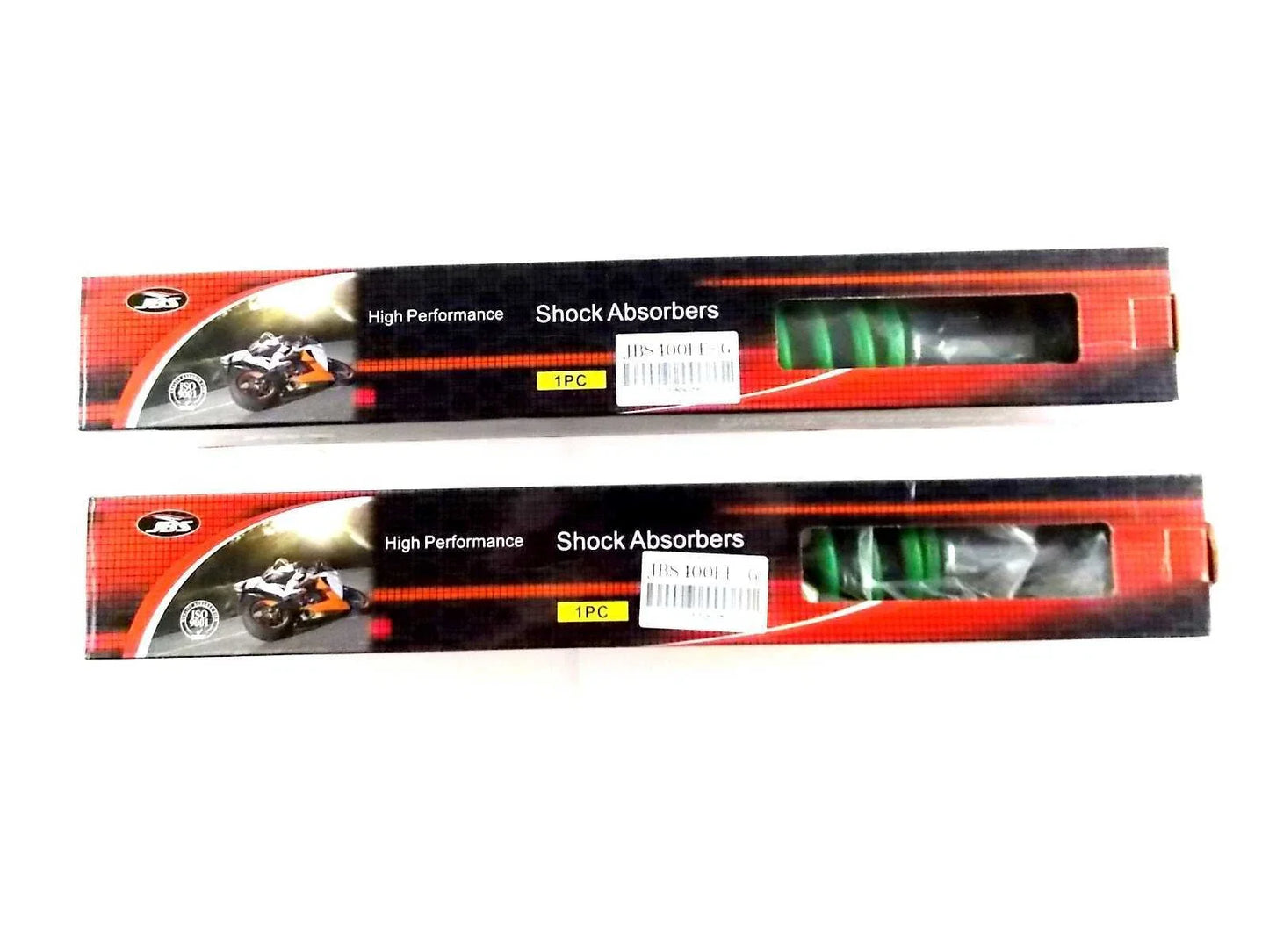 400mm Green/Chrome JBS Rear Shock Absorbers for Kawasaki KDX400