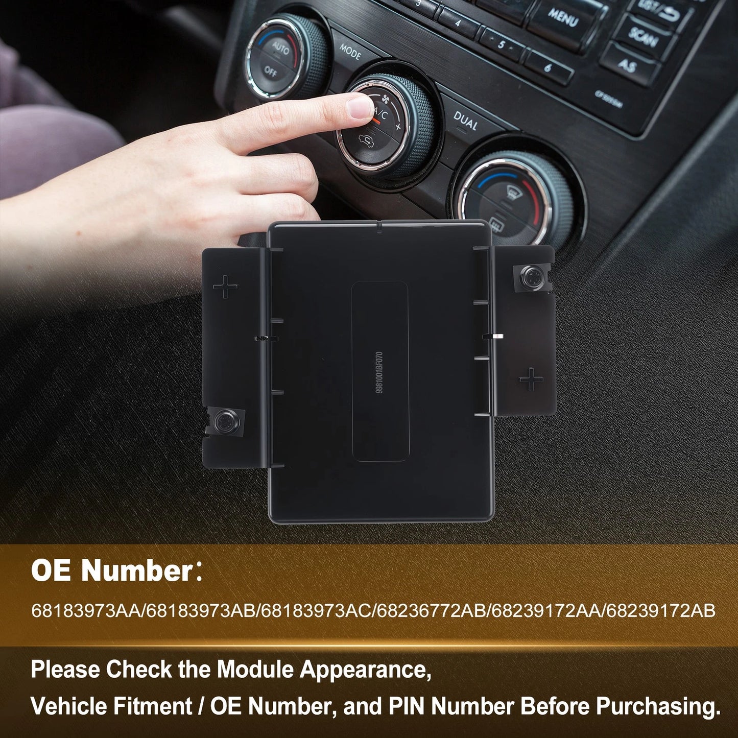 A/C Heater Control Module 68183973AA for Dodge Ram 1500 (2014–2018)