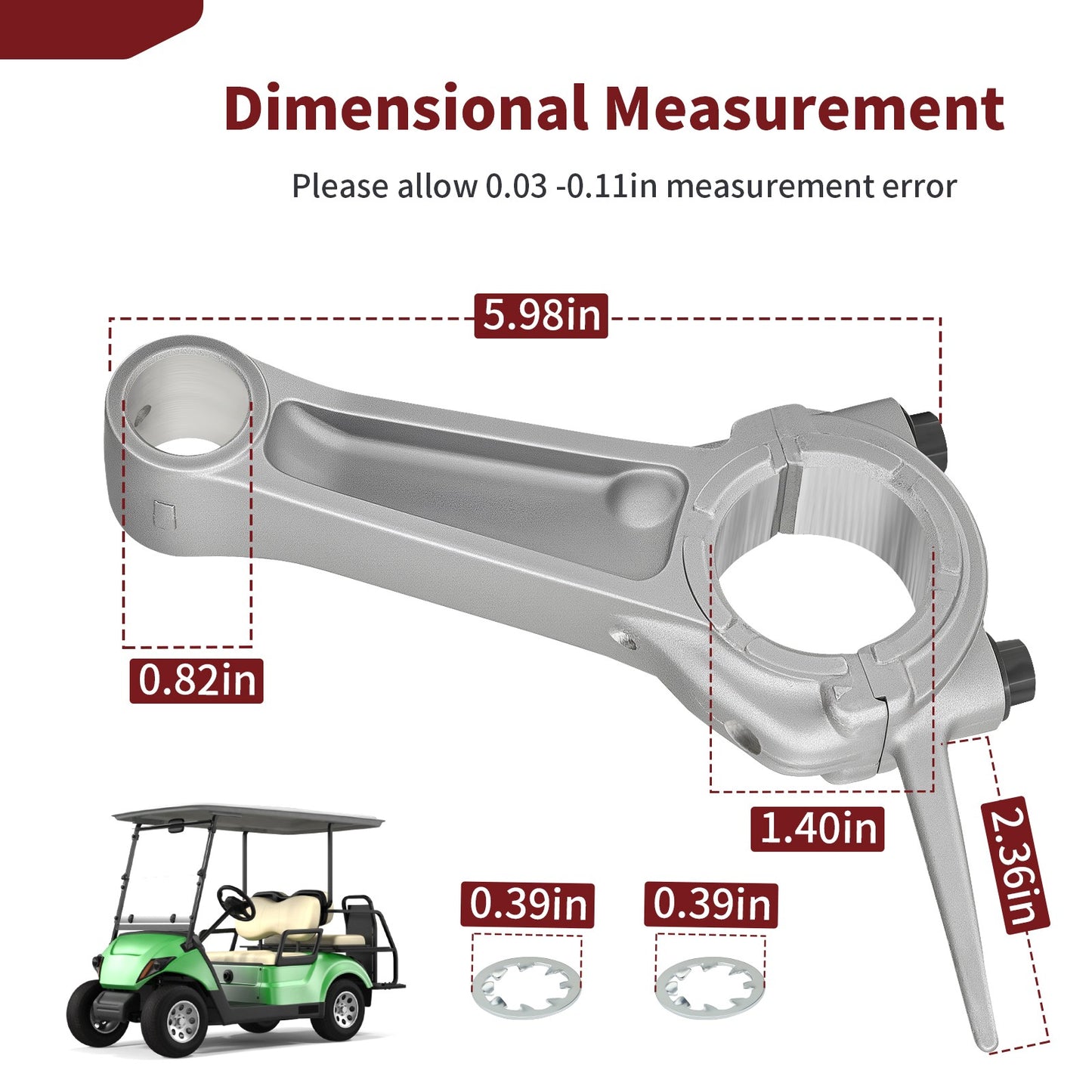 Connecting Rod for Yamaha Golf Cart G16 G20 G21 G22 G23 G27 (1990–2023)