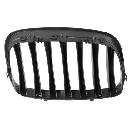 Grille Front Upper Bumper for BMW X5 4-Door Glossy Black Signal Slat Pair