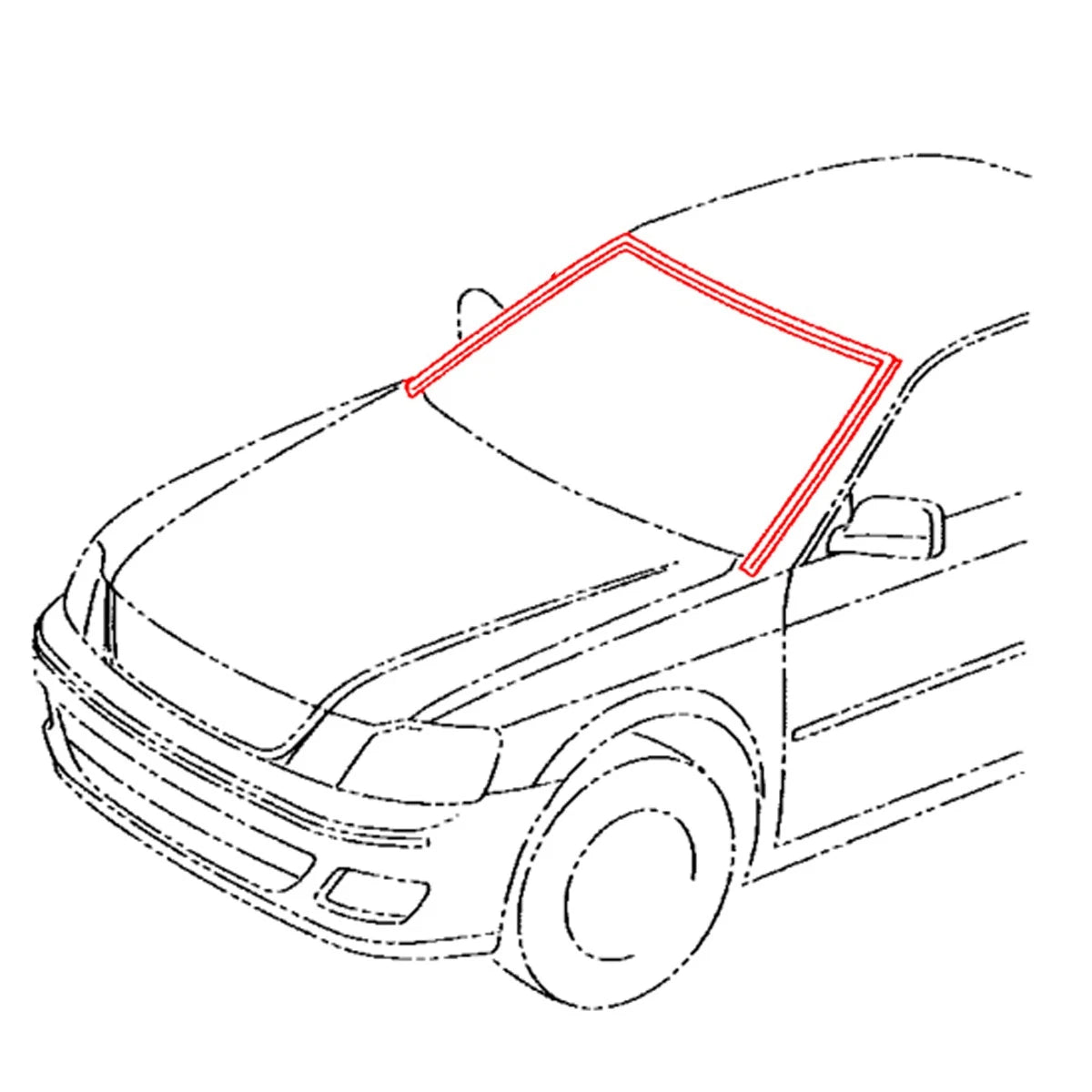 Chrome Windshield Moulding for Toyota Camry (2002–2006)