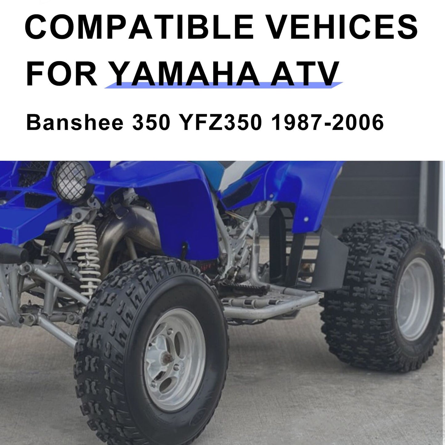 Black Heel Guards for Yamaha Banshee 350 (1987–2006)
