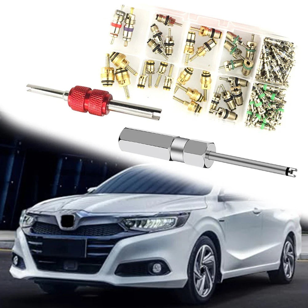 102Pcs Tire Valve Stem Cores Repair Tool for Car Air Conditioning