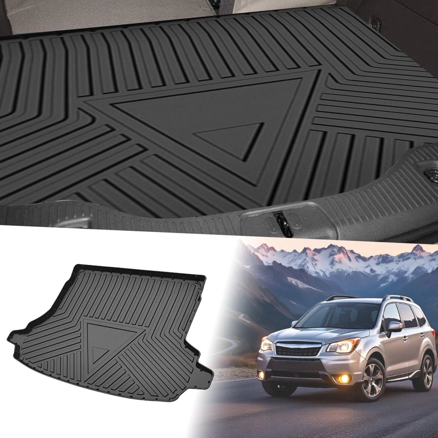 Flat Face Cargo Liner Rear Trunk Mat for Subaru Forester (2019–2024) TPE