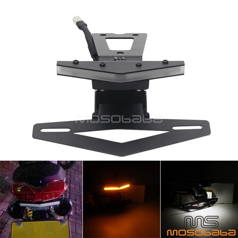 LED Fender Eliminator & Adjustable License Plate Bracket for Ducati Hypermotard (2013-2019)
