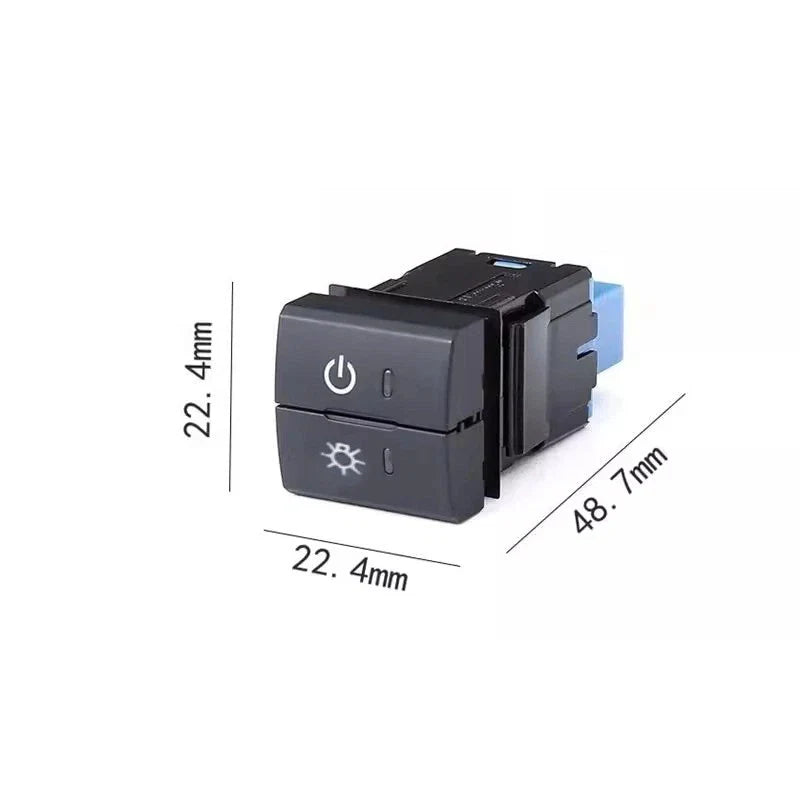 LED Dual Dashboard Control Square Switch Button Harness for Toyota