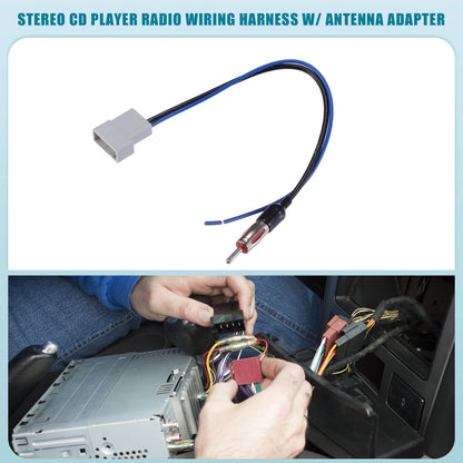 Stereo CD Player Radio Wiring Harness with Antenna Adapter for Nissan (2007–2020)