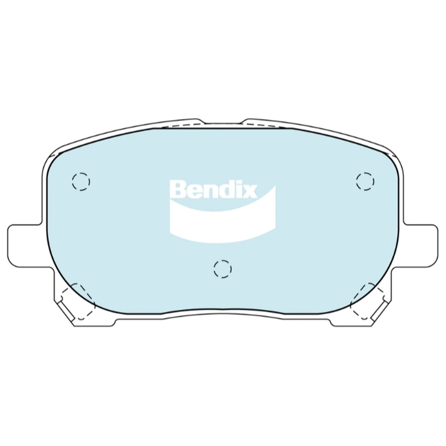Set of 4 Bendix Front Disc Brake Pads for Toyota Avensis Verso (2001–2010)