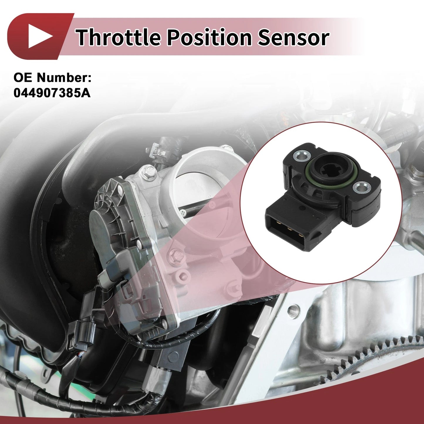 Throttle Position Sensor for Volkswagen Cabriolet (1991–1993) No.044907385A