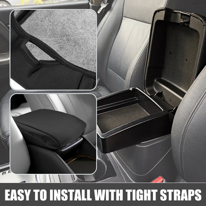 Center Console Armrest Cushion Cover for Toyota 4Runner (2010–2023) Black