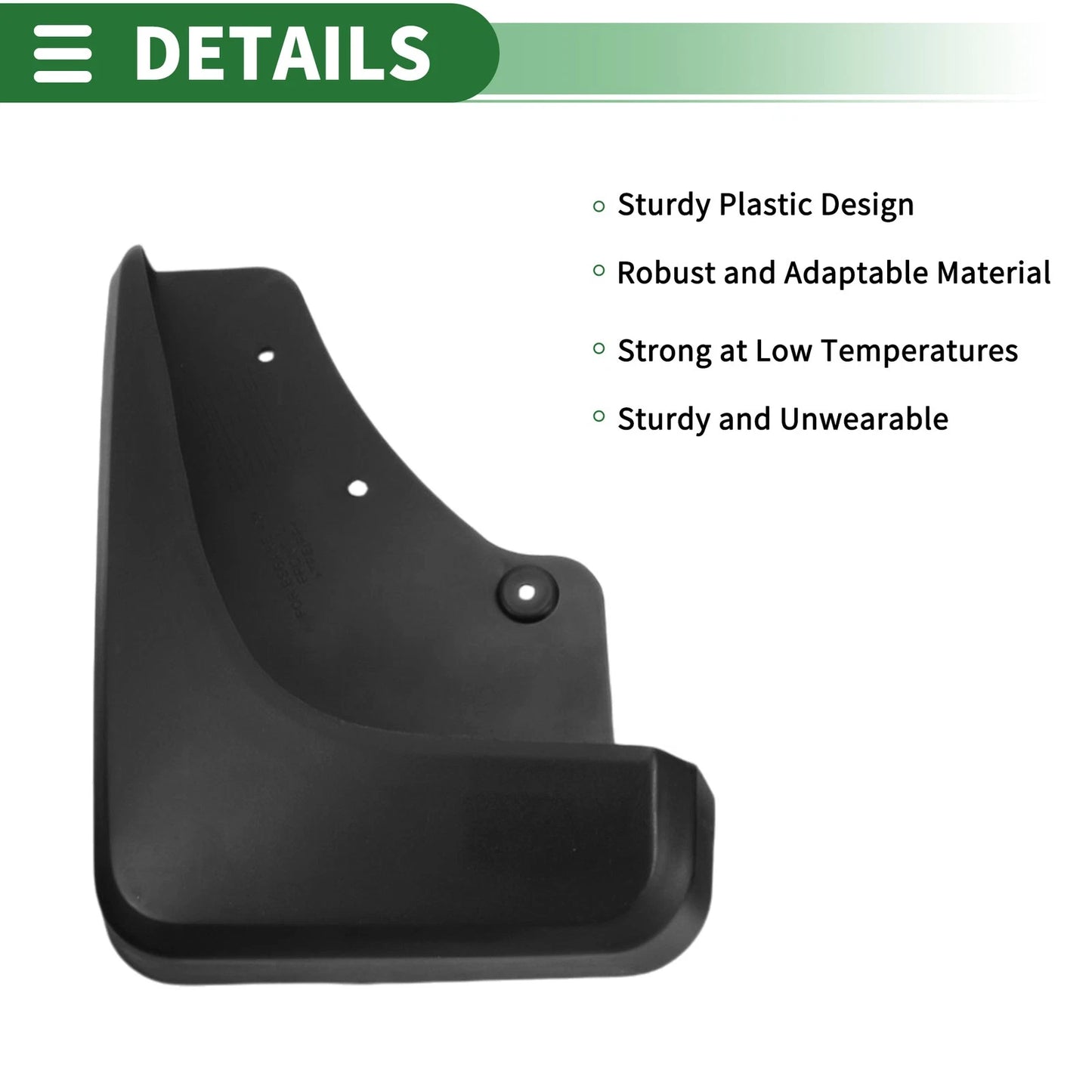 Mud Flaps Splash Guards for Ford Escape (2010–2013) w/ Mount Accessories