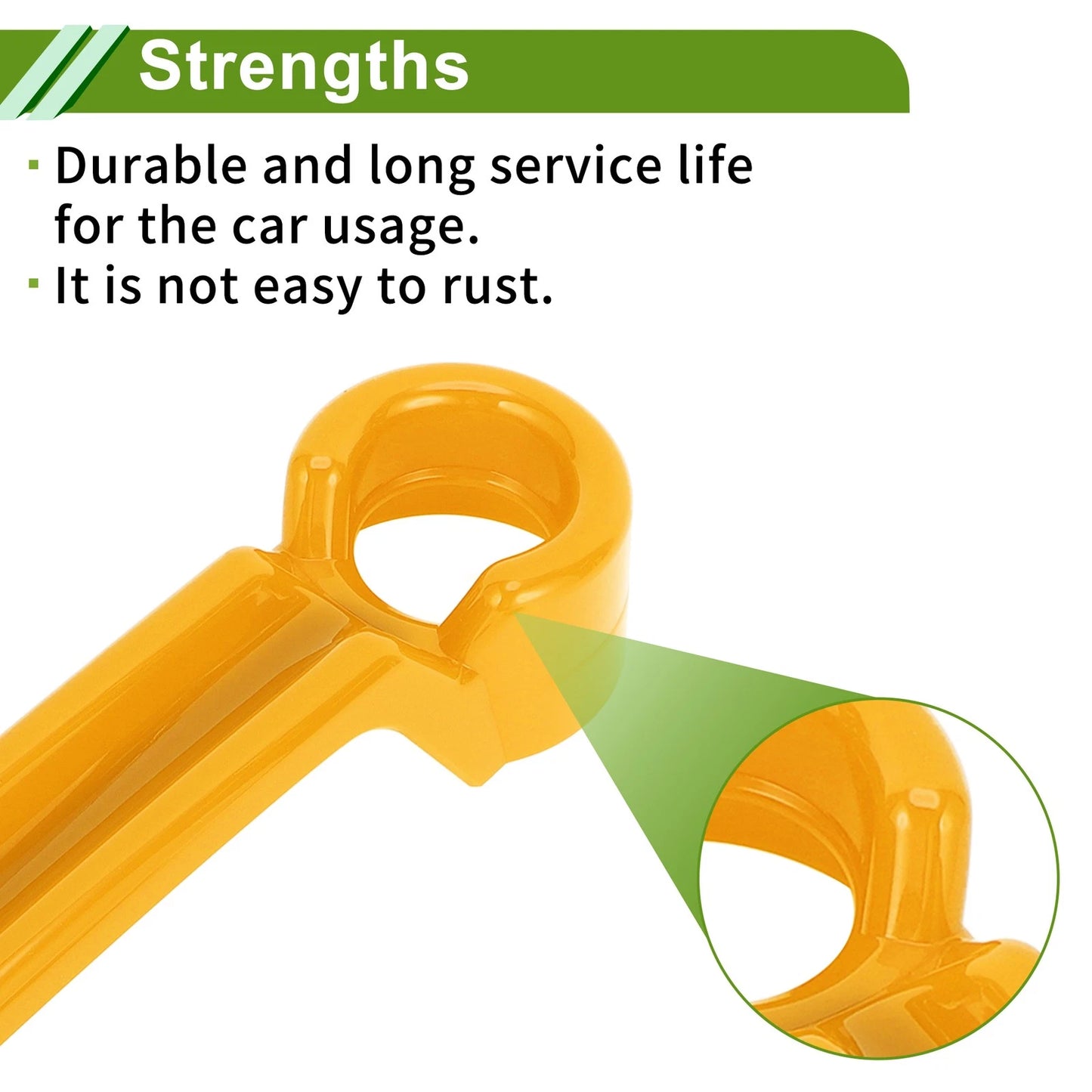 Set of 4 Decorative Door Handle Covers for Jeep Wrangler JK JKU (2007–2018) Yellow ABS