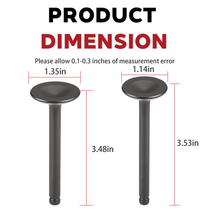 Intake & Exhaust Valves for Kawasaki Mule 600 610 SX (2005–2024)