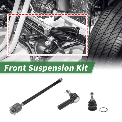 6pcs Front Suspension Kit Inner Outer Tie Rod End Upper Ball Joint for Ram 1500 (2009–2018)