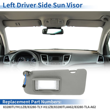 Left Side Sun Visor for Honda CR-V (2017–2022) Gray No. 83280-TLA-A62