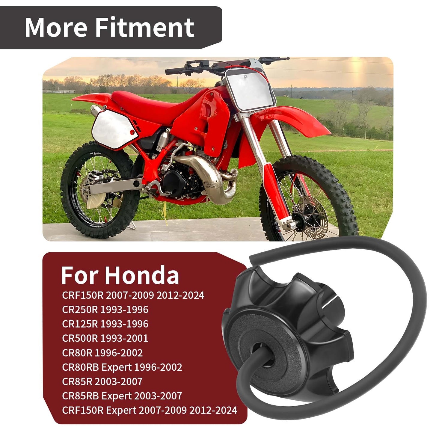 Fuel Tank Gas Cap for Honda CR250R CR125R (1993–1996)