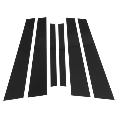 6 x Door Pillar Window Trim for BMW 5-Series Black (2004-2010)