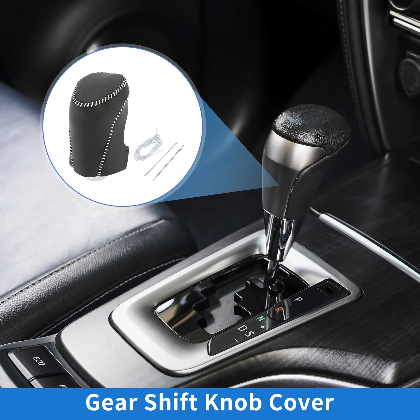 Gear Shift Knob Cover for Chevrolet Malibu (2016–2020) - Black Grey