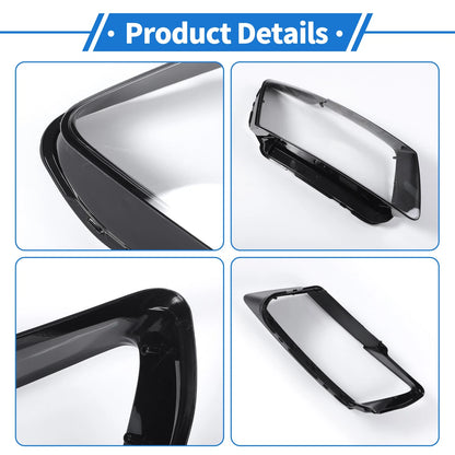 1 Pc Headlight Lens Cover for Audi Q5 (2009–2012) Black