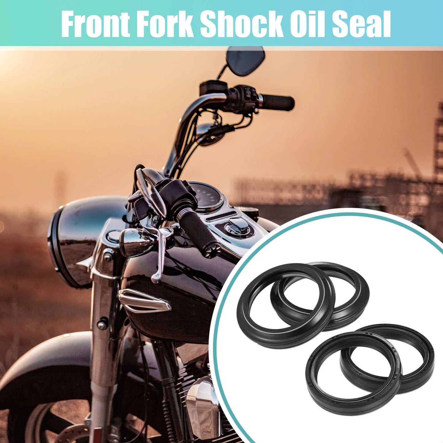 49mm x 60mm Front Fork Shock Oil Dust Seal Set for Kawasaki KLX400 (2003–2004)