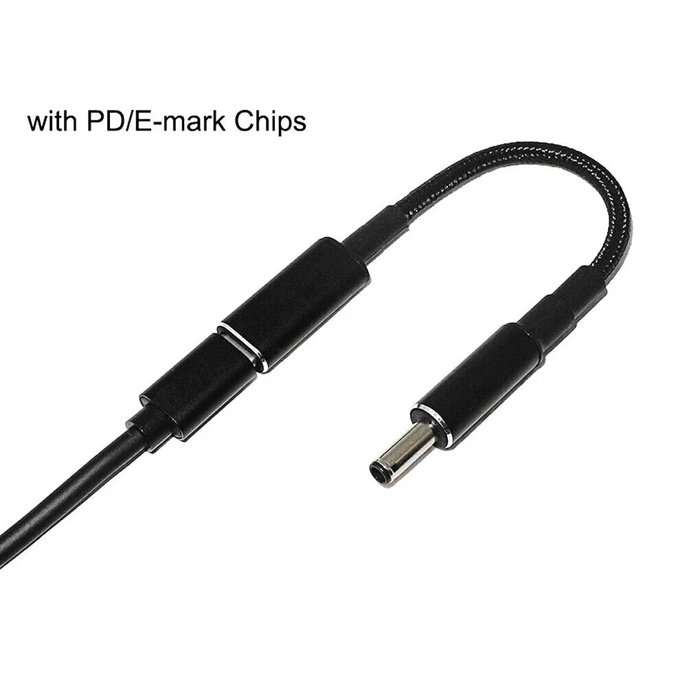 100W PD Charger Cable Type C Female to 4.5mm 3.0mm for Dell Inspiron Latitude