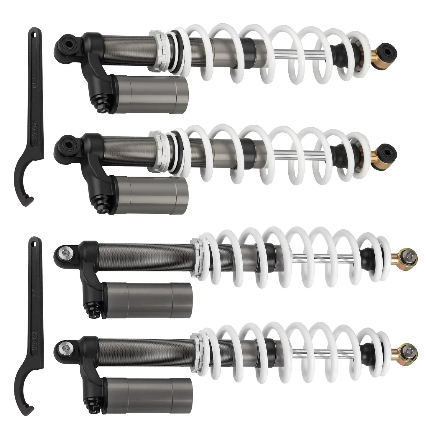 2 x Front + Rear Air Shocks Absorbers for Polaris RZR S 800 (2009–2012)
