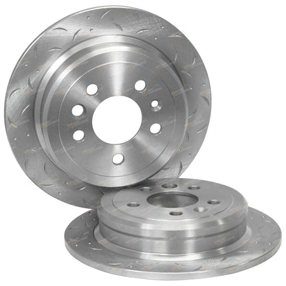 2 Rear Slotted Drilled Brake Rotors for Ford Fairlane (1994–1997)