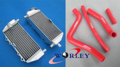 Aluminum Radiator with Black Hoses for Kawasaki KX125 (1999–2002)