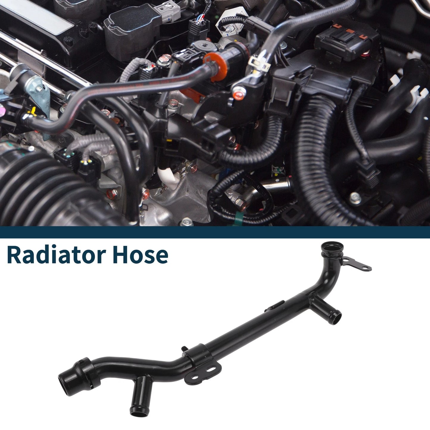 Radiator Hose Coolant Pipe for Audi A4 (2005–2009) No. 06D121065J Iron Black