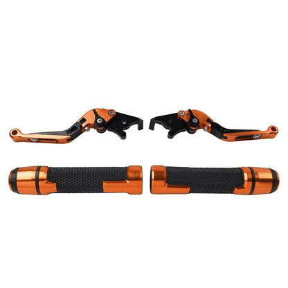 Set of 2 Orange Brake Clutch Levers for Yamaha TMAX500/530/560 (2017–2023)