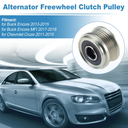 Set of 1 Alternator Freewheel Clutch Pulley for Buick Encore (2013–2015) 13581893